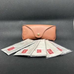 Brown leather ray-ban replacement case